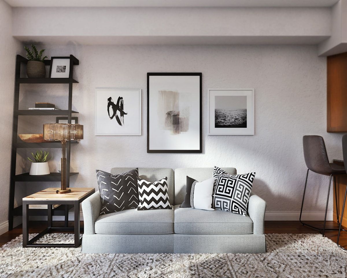 A tidy living room in a holiday let, ready for the next guest